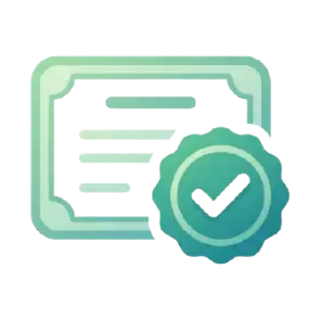 Icon representing certified dentals and team